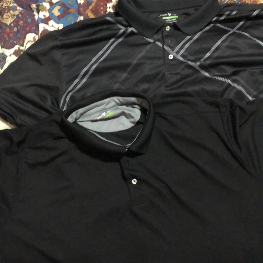 2 men’s 4XL David Taylor golf polo shirts
